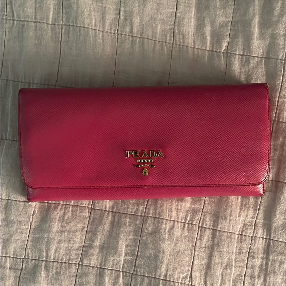 Prada Pink Leather Women's wallet /clutch